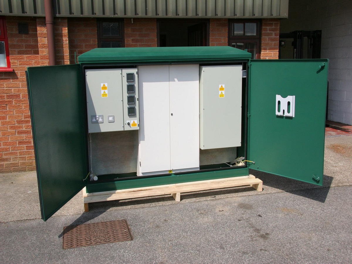 A multi service feeder pillar provided for a University Site in the Midlands